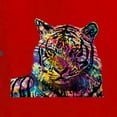 thumbnail image 5 of Wild Bobby Colorful Rainbow Siberian Tiger Animal Lover Men Long Sleeve Shirt, Red, 3X-Large, 5 of 5