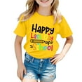 thumbnail image 1 of PMVFHDE T-Shirts Mignons pour Fille T-Shirt Imprimé à Col Rond Manches Courtes pour Garçons et Filles Jaune, 3-4 Ans, 1 of 4