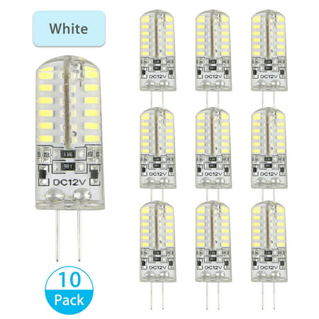 TSV 10Packs G4 3W 48 LED 3014 SMD Capsule Bulb Replace Halogen Lamp Light AC/DC (Best G4 Led Bulbs)