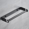 thumbnail image 1 of Soporte para toallas de papel debajo del gabinete para cocina, rollo de papel Soporte, autoadhesivo o con tornillos para montaje en pared, soporte para toallas de papel (negro), 32 cm, 1 of 5
