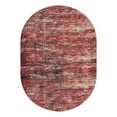 thumbnail image 2 of Unique Loom Asha Collection Area Rug - Rosas (7' 6" x 10' 6" Oval Rust Red/Ivory), 2 of 6