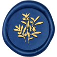 thumbnail image 2 of 1PC Golden Brass Wax Seal Stamp Retro Stamp Head olive branch Pattern 25mm For Cards Envelope, 2 of 7