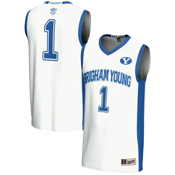 Youth GameDay Greats White #1 BYU Cougars Lightweight Basketball Jersey