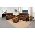 thumbnail image 2 of Ellington 2-piece Upholstered Padded Arm Sofa Set Dark Brown, 2 of 13