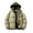 Khaki, variant on safuny Mens Hooded Jacket Water Puffer Jacket Full Zip Up Windproof Winter Jacket with Zip Pockets Beige L