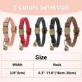 thumbnail image 7 of Unique BargainsCat Collar Adjustable Breakaway Feature PU Cat Collar Breakaway with Bell Red, 7 of 7