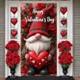 thumbnail image 5 of Red Rose Valentine's Day Banner Plaid Pattern Love Display Gnome Design Red Heart Happy Valentines Backdrop for Valentine's Day Party Romantic Date Indoor Decoration, 5 of 9