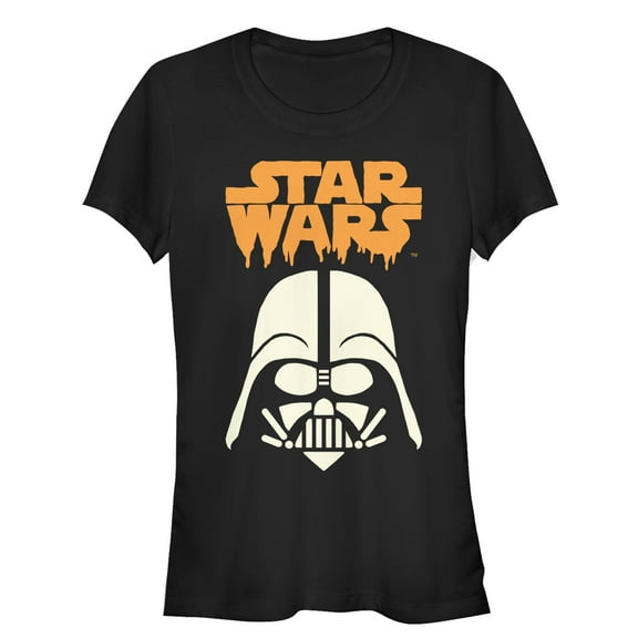 Junior's Star Wars Halloween Darth Vader Helmet Graphic Tee