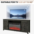 thumbnail image 6 of Sonegra 80" Fireplace TV Stand, Entertainment Center for TVs Up to 90”, TV Console with Storage Cabinets, Media Console for Living Room, Gray TV Stand and Black Fireplace, 6 of 8