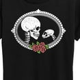 thumbnail image 3 of Instant Message - Human And Cat Skull - Women's Short Sleeve Graphic T-Shirt, 3 of 6