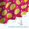thumbnail image 6 of Yellow Lemon Fruit Slices Pink Pattern Shower Curtain 36"x72" ,Bathroom Decorative Shower Curtains Set with 12 Hooks,Modern Waterproof Washable Shower Curtain, 6 of 6