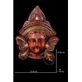 thumbnail image 2 of 9" Brass Goddess Kali Mask , Maa Kalika Devi Face wall hanging; Large Durga Mata Face Mask;Goddess MahaKali , Maa wall hanging;Adi Shakti, 2 of 2