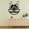 thumbnail image 3 of Craftnamesign Custom Drummer Metal Wall Clock For Music Room Band Club Decor, 3 of 4