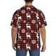 thumbnail image 3 of Fotbe Plaid Reindeer Snowflakes Camisa Estampada de Manga Corta para Hombre, Casual de Verano, Estilo Playero, Sin Arrugas-4X-Large, 3 of 5