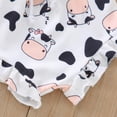 thumbnail image 6 of JAJAHO Baby Girl Clothes Summer 2 Piece Set Infant Romper Outfits Sleeveless Ribbed Cow Printed Bodysuit And Shorts Cute Toddler Clothing 0-18M Stylish Outfit, 6 of 7