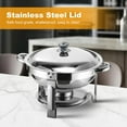thumbnail image 4 of Kalkiam Buffet Chafing Set Set of 4 Party Food Warmer Stainless Steel Buffet Set Detachable Chafing Dish Set with Lid & Holder for Weddings Catering Banquets Events improved, 4 of 9