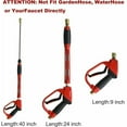 thumbnail image 5 of Pressure Washer Gun For High Pressure, Brass Connector With Ergonomic Handle, 5 Replaceable Nozzles, Secure Trigger Lock, Versatile Use For Cars Driveways, 8.8 Inch, 5000 PSI, 5 of 5