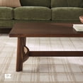 thumbnail image 4 of Walker Edison Modern Farmhouse Easy Assembly Wood Coffee Table Medium Brown, 4 of 12