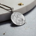 thumbnail image 4 of PicturesOnGold.com Saint Arthur Round Religious Medal Female Adult- 1″ Size of a Quarter, 14K Yellow Gold, 4 of 8