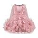 thumbnail image 1 of Odeerbi 1-9 Años Niñas 3D Mariposa Tul Vestido de Manga Larga Ruffle Alto Vestido de Princesa Bajo Para La Fiesta de Boda Cumpleaños, 1 of 9
