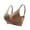 #35Coffee, variant on Byworldtasic Womens Plus Size Seamless Mesh Breathable Wireless Bra Gathered Front Design Bralette Adjustable Soft Bra