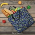 thumbnail image 4 of KLL Uncaria Flower Pattern Aesthetic Tote Bag for Women Beach Bag Shopping Bags Shoulder Bag Reusable Grocery Bags, 4 of 5