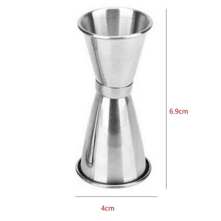 DOITOOL 2pcs Stainless Steel Ounce Cup Bar Measuring Cup Cocktail Bar Tools  Coffee Bartender Jigger Stainless Steel Measuring Cups Stainless Steel