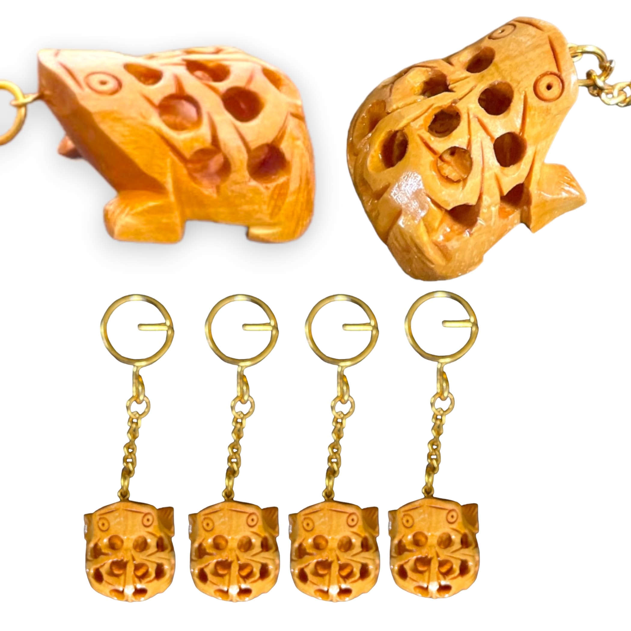 LoveNspire Aqua Handmade Keychain, Wooden Keychain, Pooja Return Gift