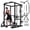 Black Power Cage, variant on ALLVIATE Power Cage Rack, 2000LBS Squat Rack with with Cable Crossover System&LAT Pull Down System, Multi-Function Workout Cage for Home&Garage Gym, Red