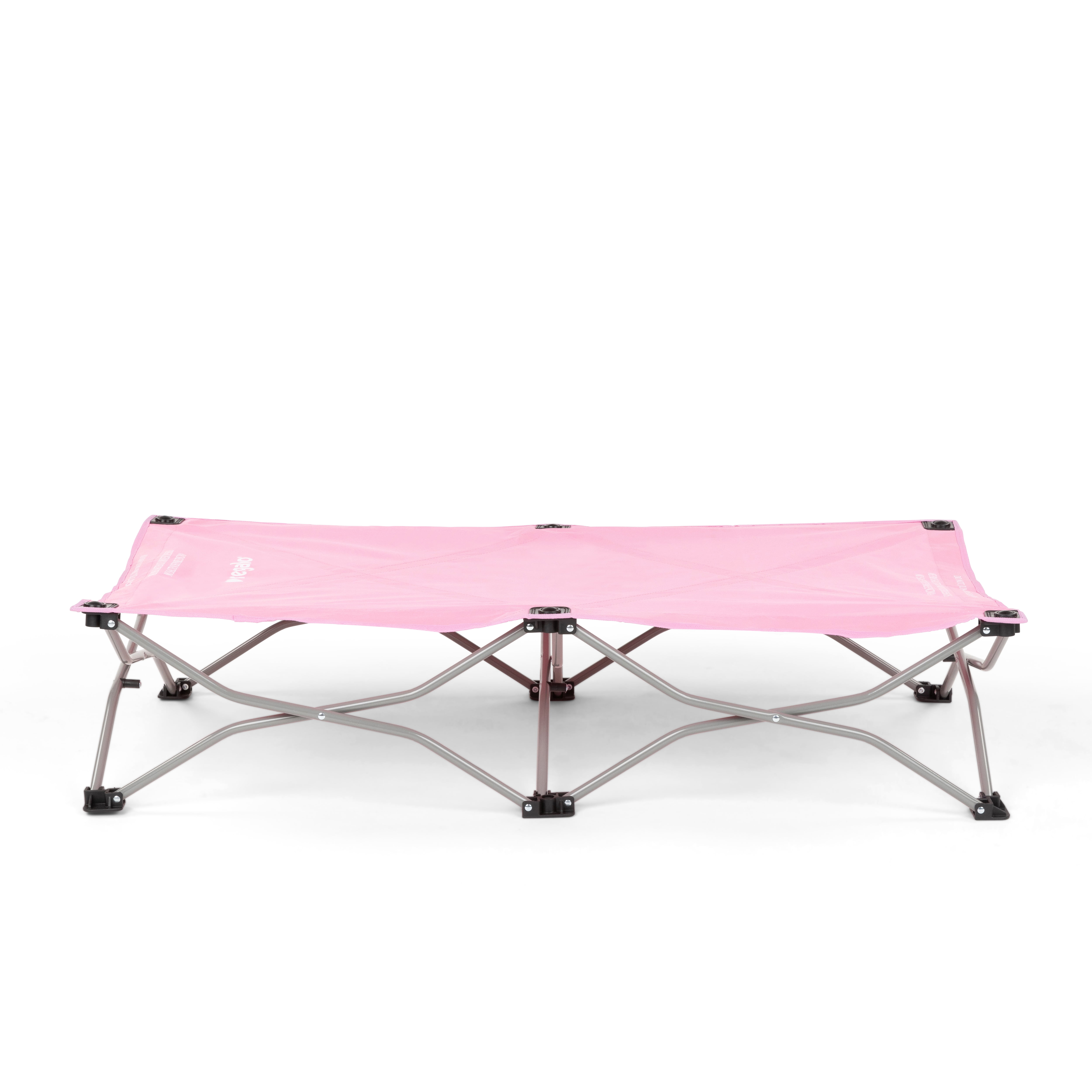 Regalo My Cot Portable Toddler Bed, Lightweight Foldable Travel Bed for Kids, Pink