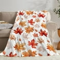 thumbnail image 7 of Seyotauo Fall Throw Blankets Pumpkin Maple Plaid Pumpkin Pattern Soft Warm Autumn Flannel Blanket Thanksgiving Halloween Cozy Gifts Home Decor for Couch Chair Sofa Bed, 7 of 7