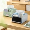 thumbnail image 3 of Tissue Box Holder & Tablet Stand Organizer for Bedroom & Desktop - blue, 3 of 5