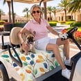 thumbnail image 3 of Golf Cart Seat Covers for 2 Seater, Colorful Leaf Soft Microfiber Cart Seat Towel Blanket, Spring Summer Botanical Vintage Absorbent Breathable Non Slip Bench Seats Protector for Golf Course 51"x31", 3 of 9