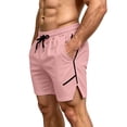 thumbnail image 4 of Qulqfy Men's Athletic Shorts Mesh 6" Inseam Workout Gym Activewear Ultra Lightweight Basketball Shorts with Pockets Pink M, 4 of 7