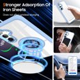 thumbnail image 6 of Dteck Magnetic Ring Case Designed for Samsung Galaxy S24 FE Case, Fit for MagSafe & Wireless Charging, Military Grade Drop Protection Clear Hard Back Phone Cover for Galaxy S24 FE,Blue, 6 of 7