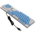 thumbnail image 1 of HUGFEGWE CFTIGIW 104 Key Mechanical Keyboard Blue Switch RGB USB Wearproof Scratch Gaming Keyboard White Gray Mechanical Gaming KeyboardMechanical KeyboardBlue Switch Mechanical Gaming U2536-26935, 1 of 9