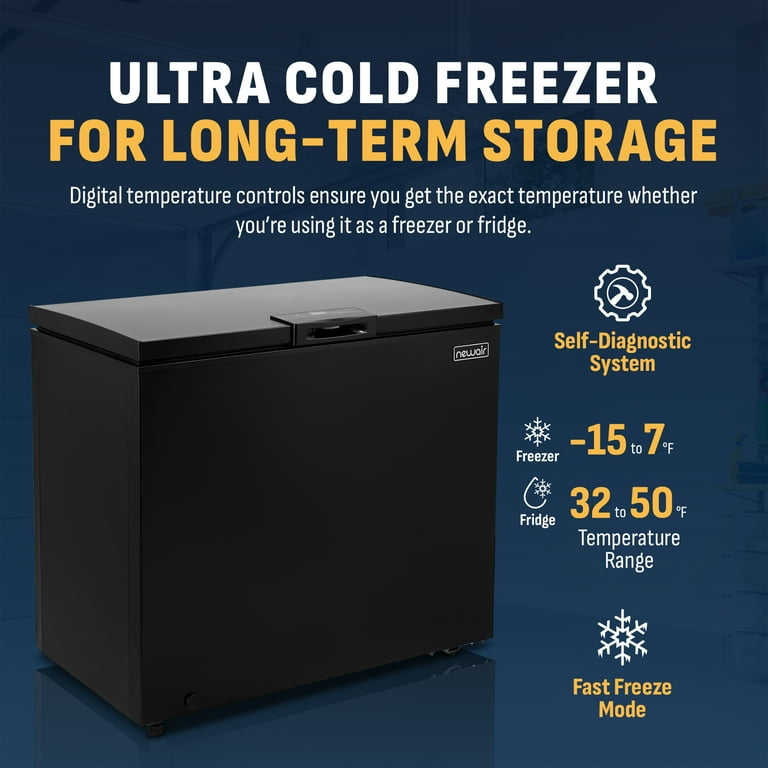 6.7 Cu. Ft. Compact Chest Freezer - Cool Gray | Newair