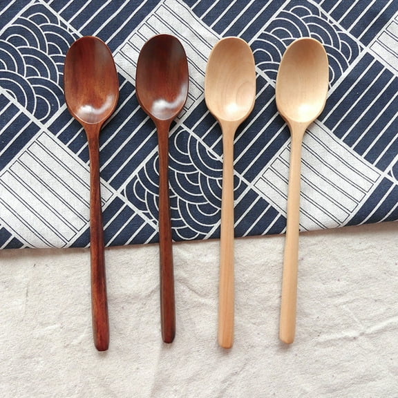 Raindrops Brown Plastic Kitchen Mixing Spoon Set, Lightweight Ergonomic Handle, Ideal for Home and Restaurant Use, 2 Pieces
