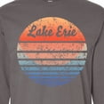 thumbnail image 4 of Inktastic Lake Erie Distressed Retro Sunset Long Sleeve T-Shirt, 4 of 5