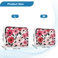 thumbnail image 4 of FORMRS 13"-13.3" Laptop Sleeve Protective Case Soft Carrying Quilted Computer Bag Cover, Pink and Red Flowers, 4 of 7