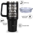 thumbnail image 2 of Game Tumbler with Lid and Straw, 40oz Gamer Water Bottle Cup with Handle, Gaming Travel Coffee Mugs, Birthday Gifts for Gamer Men Boys, 2 of 6