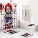 thumbnail image 1 of Juego de cortinas de ducha Childs Plays Anime con alfombra y tapete de baño, 1 of 1
