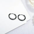 thumbnail image 2 of Yoursfs Black Hoop Earrings for Men and Women Fashion Stainless Steel Hypoallergenic Earrings Gift (12mm), 2 of 5