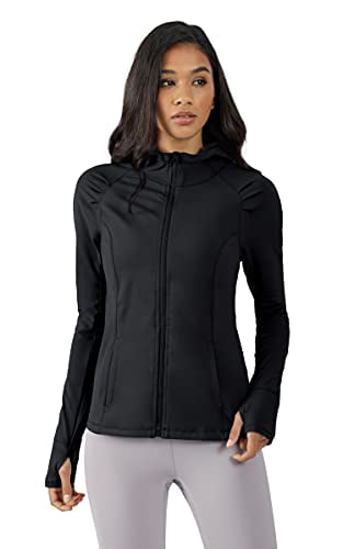 Full Zip Up Hoodie Jacket - Black 