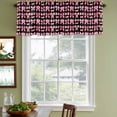 thumbnail image 3 of Pink Bow Rose Curtain Valances for Windows, Kitchen Valance Window Treatments Panel 2 Pack, Sweet Cherry Vintage Romantic Rod Pocket Short Curtains for Bathroom Bedroom 42 x 12 Inch, 3 of 8