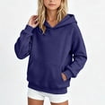 thumbnail image 2 of Hooded Sweatshirt Kids Children Pullover Tops Basic Solid Color Soft Autumn Winter Warm Hoodies Schoolwear for Boys Girls, 2 of 7