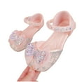 thumbnail image 4 of EHQJNJ Comfort Sandals Children Shoes Comfortable Flat Sandals Fashionable Diamond Bow Princess Performance Sandals White Toddler Shoes Girl Toddler Shoes Girl Dress Up, 4 of 8