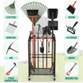 thumbnail image 6 of Garden Tool Organizer for Garage, Yard Tool Organizer with Wheels for Garage Organization and Storage - Sturdy Yard Tool Holder Tool Rack, for Shed, Outdoor, Tool Stand, 6 of 14