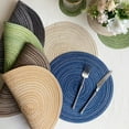 thumbnail image 4 of Weave Mat Almohadillas calientes redondas para agarraderas de hilo de cocina para platos calientes/olla/tazón/olla caliente (paquete de 4), 4 of 5