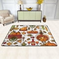 thumbnail image 2 of SKYSONIC 72x48in Thanksgiving Holiday Area Rug, Wine Pumpkin Turkey Non-Slip Floor Carpet for Indoor Living Dining Room and Bedroom Area, 2 of 7